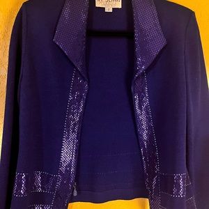 Royal Blue St. John’s evening jacket. Excellent condition size 2